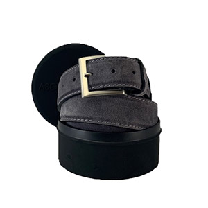 Cintura Marcapunto Suede 20 Dark Grey Genuine Leather
